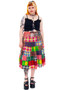 Vintage Y2K Rainbow Plaid Patchwork Skirt