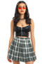 Vintage 90's Grayscale Pleated Mini Skort