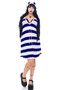 Vintage Y2K Kenneth Stripe Hood Dress