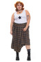 Vintage 90's Grunge Pleated Plaid Skirt