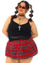 Vintage Y2K Plaid Micro Mini Skirt