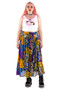 Vintage 90's Flowy Patchwork Maxi Skirt