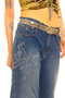 Vintage Y2K Rhinestone Butterfly Flare Jeans