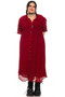 Vintage 90's Burgundy Button Up Maxi Dress