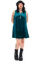 Vintage 90's Emerald Velvet Dress