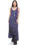Vintage 90's Energie Moody Blue Floral Maxi Dress