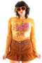 Vintage 90's Tan Sequin and Lace Long Sleeve