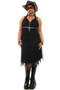Vintage Y2K Trixxi Black Rhinestone Halter Dress