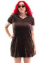Vintage 90's Chocolate Velvet Mini Dress