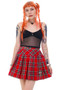 Vintage 90's Punk Red Plaid Skirt