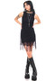 Vintage Y2K Black Eyelet Fringe Dress