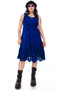 Vintage Y2K Holy Clothing Blue Embroidered Tank Dress
