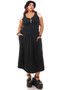 Vintage 90's Black Button Up Sleeveless Maxi Dress