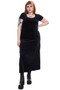 Vintage 90's Gothic Black Velvet Maxi Dress