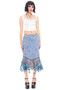 Vintage 90's Cloudy Blue Silk Lace Floral Fairy Skirt