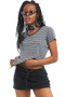 Vintage 90's Gorl Striped Monochrome Top