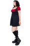 Alicia Underbust Black & Red Dress