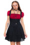 Alicia Underbust Black & Red Dress