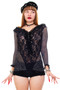 Vintage 90's Starlet Lace Ruffle Long-Sleeve