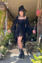 Desdemona Black Velvet Mix Dress