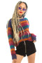 Vintage 70's Groovy Rainbow Stripe Sweater