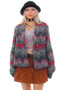 Vintage 90's Koret Fuzzy Zig-Zag Button Cardigan