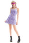 Vintage 90's Pandora Purple Daisy Mini Dress