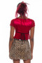 Red Story Mesh Mix Top