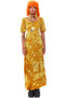 Vintage 70's Yellow Velvet Maxi Dress