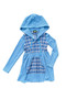 Angela Blue Plaid Hoodie Mini Dress