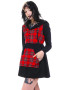 Angela Black & Red Plaid Hoodie Mini Dress
