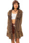 Vintage Y2K Brown Ruffle Eyelet Cardigan