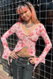 Everything Floral Flutter Mesh Top