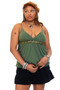 Vintage Y2K Green Sequin Tank Top - M/L