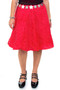 Vintage 90's Red Hearts Puffy Skirt - M/L