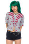 Vintage 90's Polka Dot Sailor Crop Top - XS/S