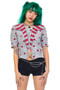 Vintage 90's Polka Dot Sailor Crop Top - XS/S