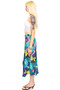 Vintage Y2K Trippy Painted Flower Maxi Skirt - S