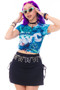Vintage Y2K NYC Bedazzle Digital Collage Top