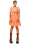 Vintage Y2K Tangerine Floral Lace Slip Dress - L