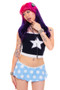 Vintage Y2K Polka Dot Micro Skort - XS