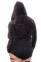 Vintage Y2K Chocolate Brown Velour Hoodie - L