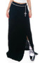 Vintage 80's Gothic Black Velvet Maxi Skirt