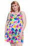 Vintage 90's Bright Floral Slip Dress