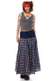 Vintage Y2K Grunge Blue Flannel Maxi Skirt