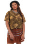 Vintage 90's Square Art Silk Top - OSFM