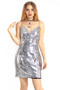 Vintage 90's Silver Disco Ball Mini Dress
