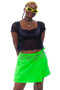 Vintage 90's Lime Green Denim Skort