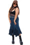 Vintage 90's Live A Little Flutter Denim Skirt