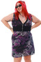 Vintage Y2K Purple Floral Sparkle Dress